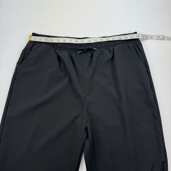 Black Loose Drawstring Pants Wide Leg Pockets Lightweight Size 2XL - Picture 4 of 9